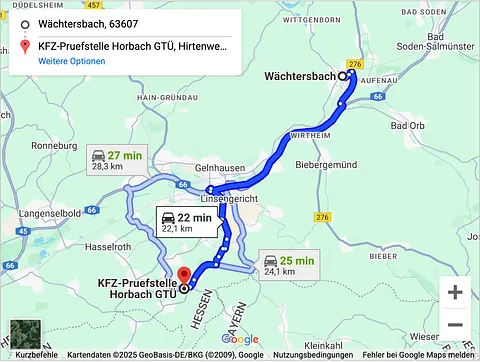 GTÜ Wächtersbach Anfahrt